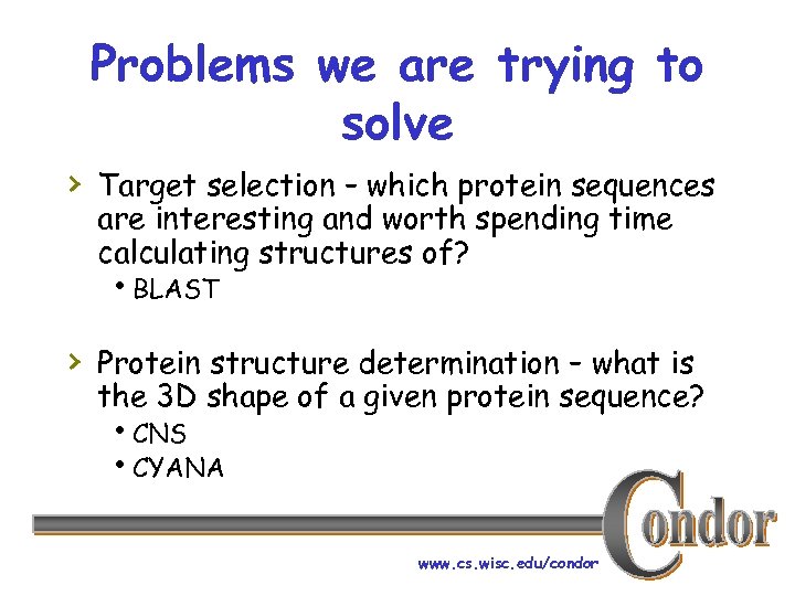 Problems we are trying to solve › Target selection – which protein sequences are