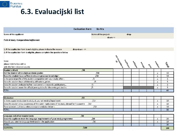 6. 3. Evaluacijski list 17. 03. 2018. 