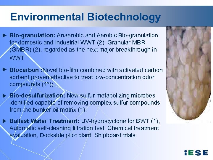 Environmental Biotechnology Bio-granulation: Anaerobic and Aerobic Bio-granulation for domestic and Industrial WWT (2); Granular