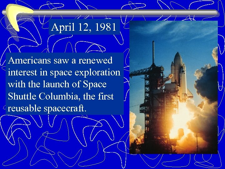 April 12, 1981 Americans saw a renewed interest in space exploration with the launch