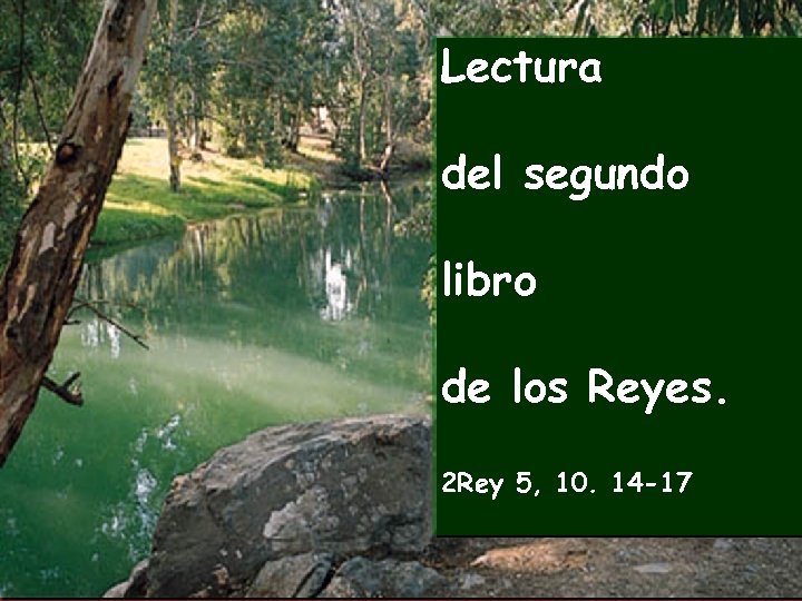Lectura del segundo libro de los Reyes. 2 Rey 5, 10. 14 -17 