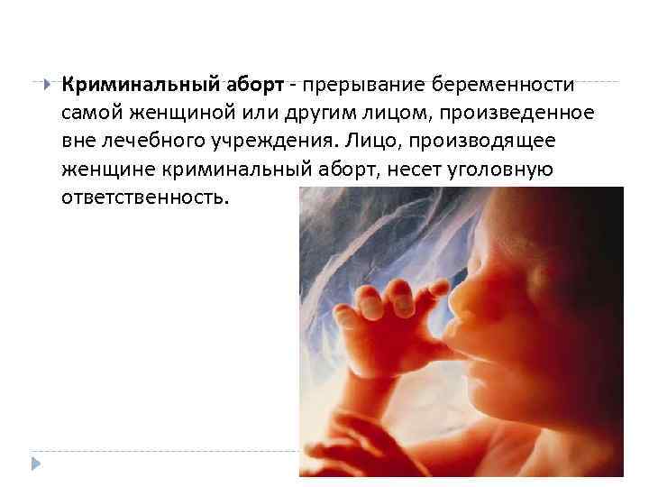 Организм после прерывания. Презентация на тему аборт и здоровье женщины. Прерывание беременности. Прерывание беременности плод.