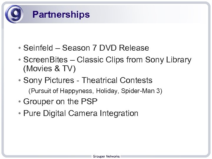 Partnerships • Seinfeld – Season 7 DVD Release • Screen. Bites – Classic Clips