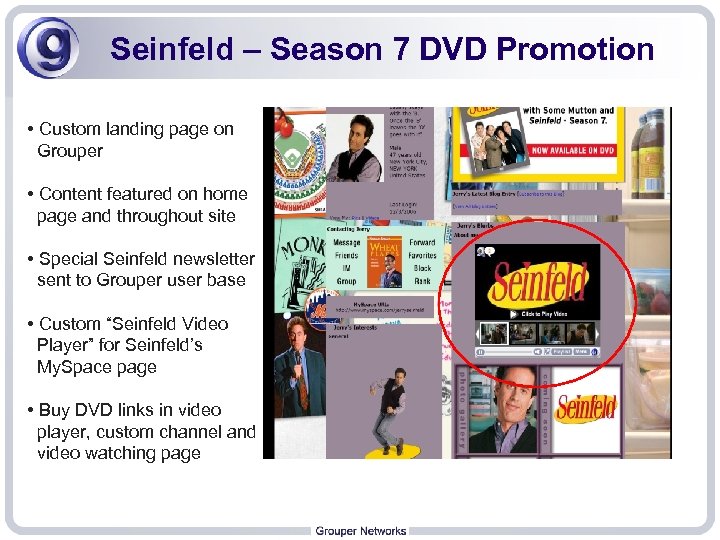 Seinfeld – Season 7 DVD Promotion • Custom landing page on Grouper • Content