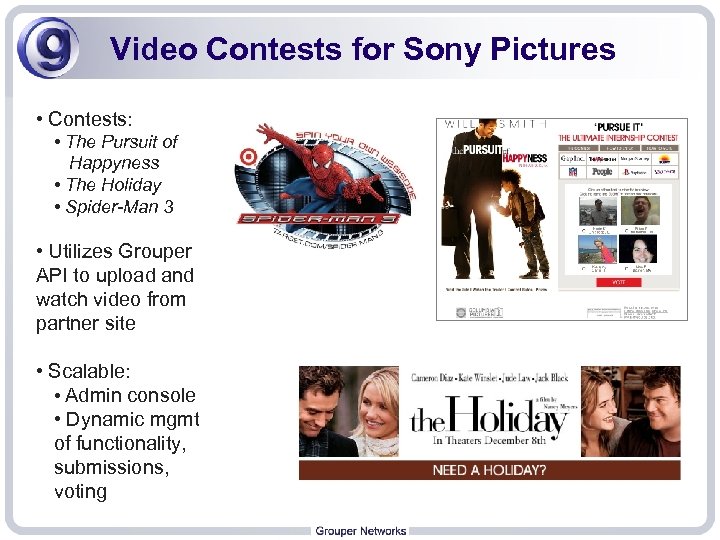 Video Contests for Sony Pictures • Contests: • The Pursuit of Happyness • The