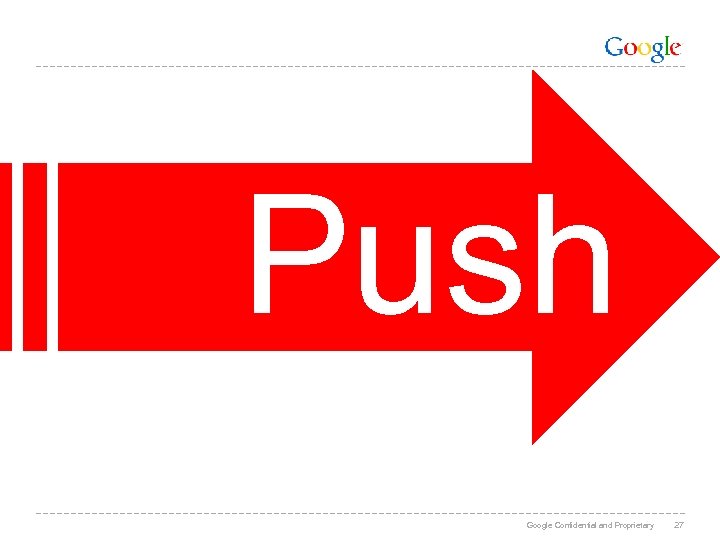 Push Google Confidential and Proprietary 27 