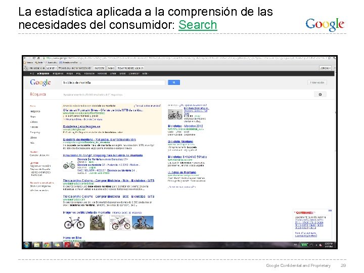 La estadística aplicada a la comprensión de las necesidades del consumidor: Search Google Confidential