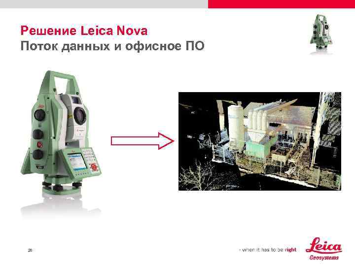 Решение Leica Nova Поток данных и офисное ПО 26 
