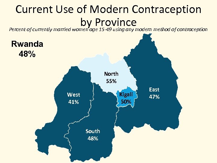 Current Use of Modern Contraception byage 15 -49 using any modern method of contraception