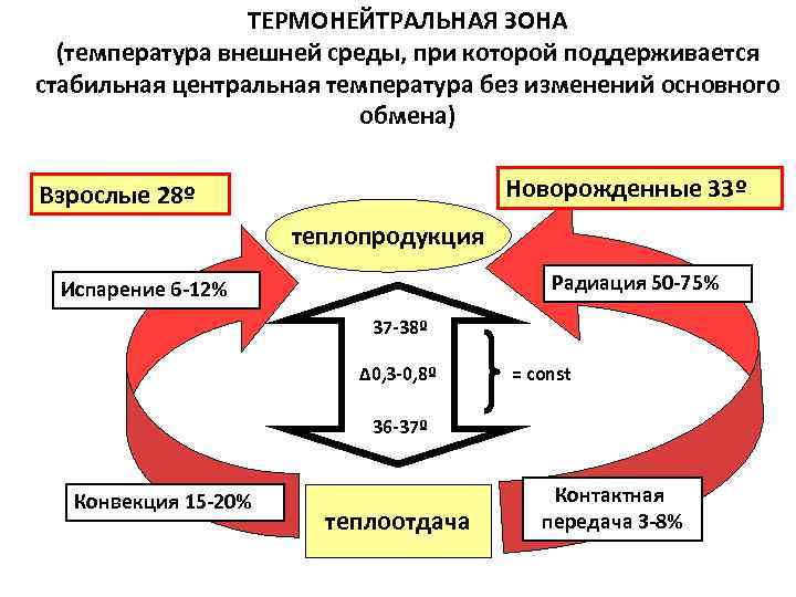 ТЕРМОНЕЙТРАЛЬНАЯ ЗОНА (температура внешней среды, при которой поддерживается стабильная центральная температура без изменений основного