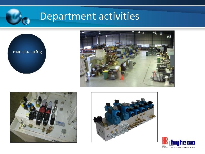 Department activities manufacturing 