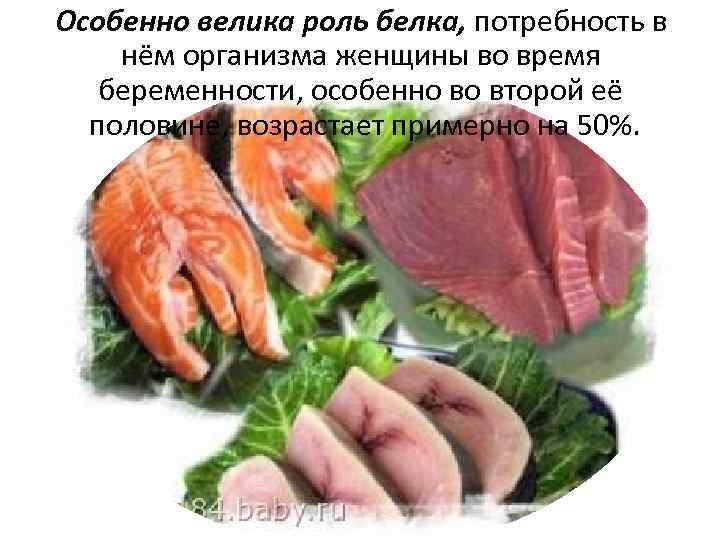 Особенно велика роль белка, потребность в нём организма женщины во время беременности, особенно во