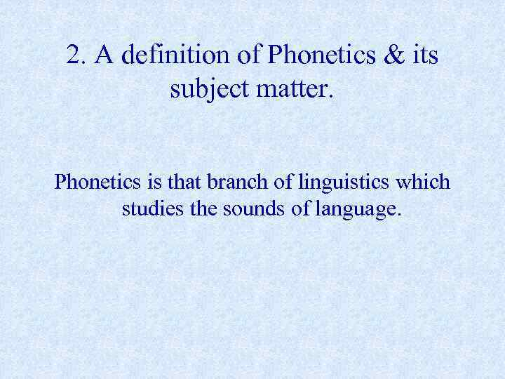 hypothesis in phonetic