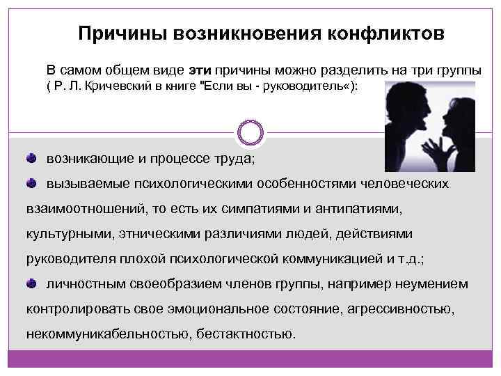 Конфликтная ситуация возникает