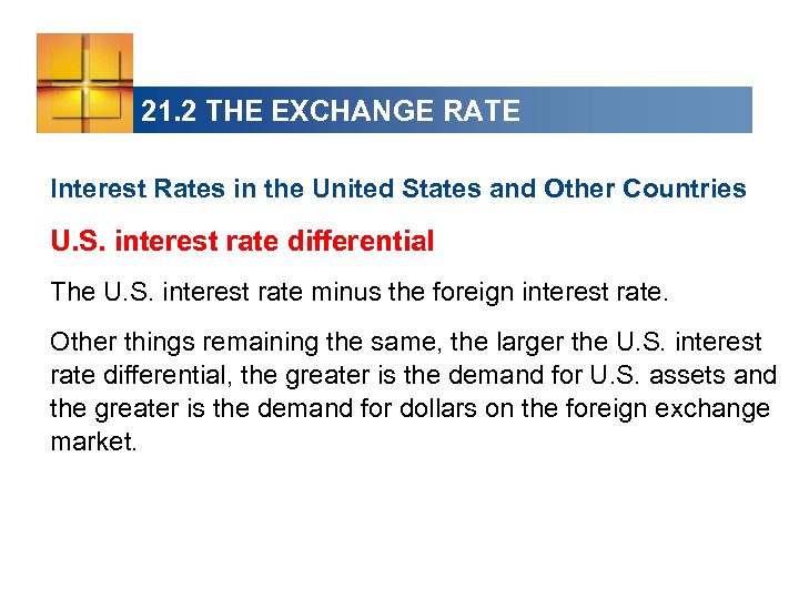 21. 2 THE EXCHANGE RATE Interest Rates in the United States and Other Countries
