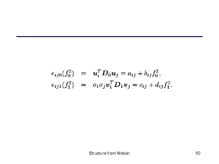 Structure from Motion 50 