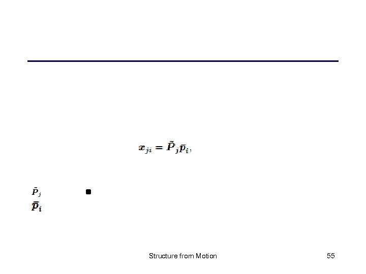 Structure from Motion 55 