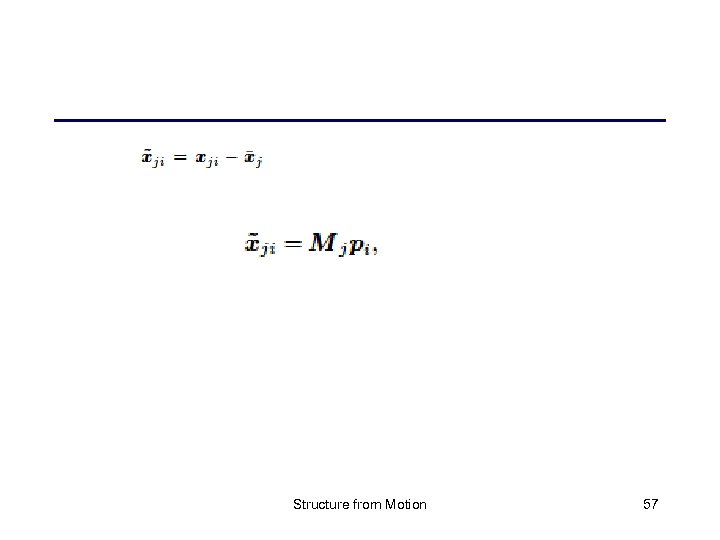 Structure from Motion 57 