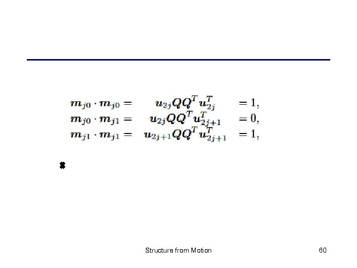 Structure from Motion 60 
