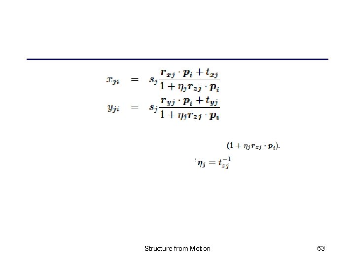 Structure from Motion 63 