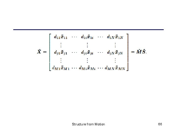 Structure from Motion 66 