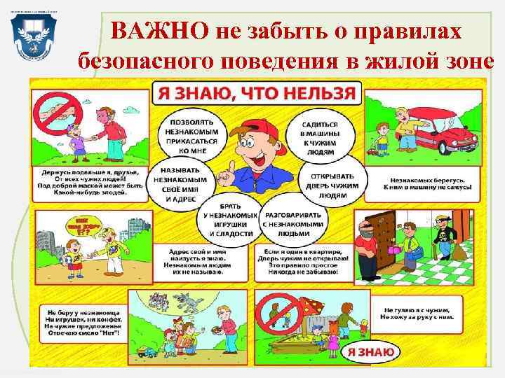 ВАЖНО не забыть о правилах безопасного поведения в жилой зоне http: //linda 6035. ucoz.