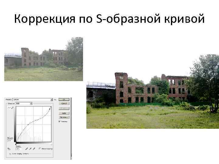 Коррекция по S-образной кривой 