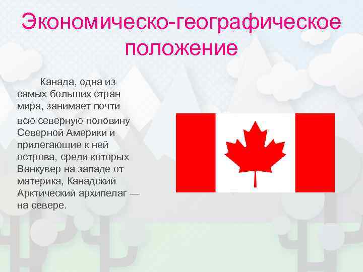 План характеристики страны канада география 7