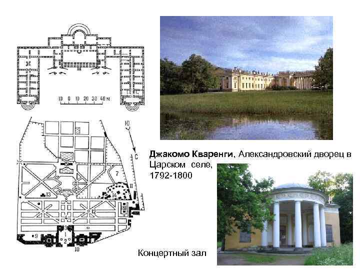 Александровский дворец кваренги план