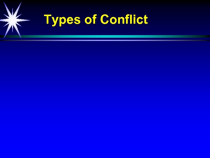 Types of Conflict 