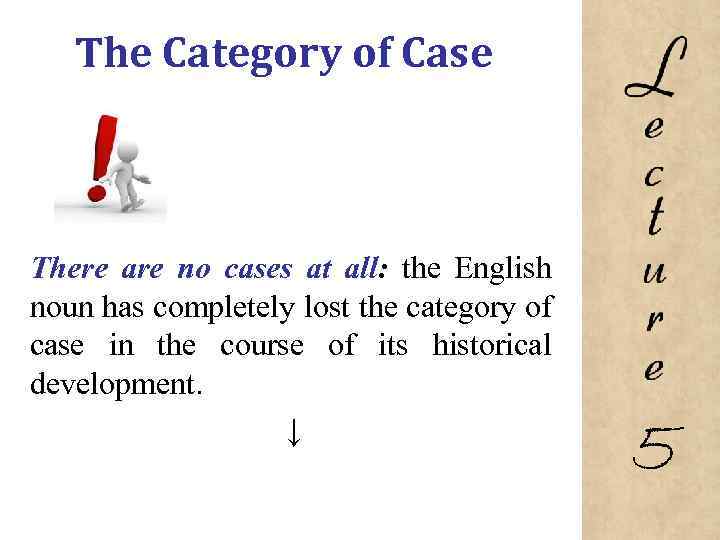 The Category of Case There are no cases at all: the English noun has
