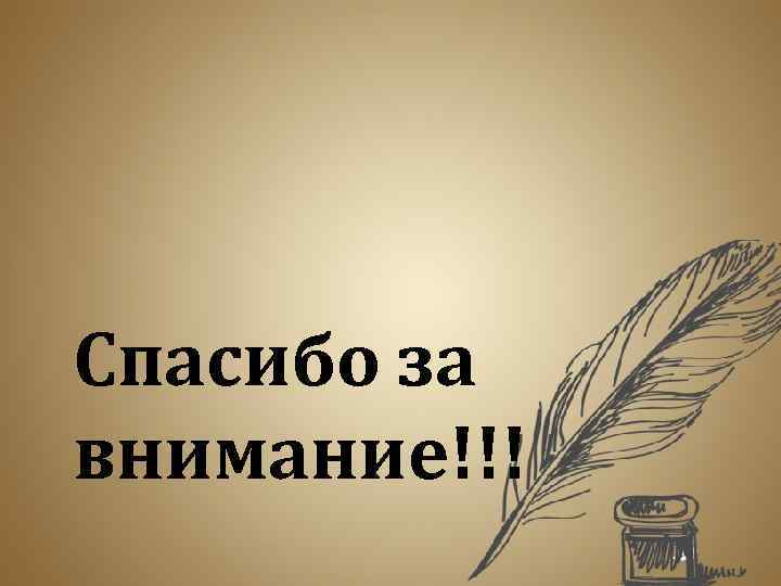 Спасибо за внимание!!! 