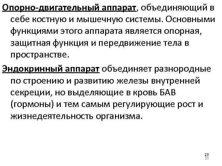 Опорно-двигательный аппарат, объединяющий в себе костную и мышечную системы. Основными функциями этого аппарата является