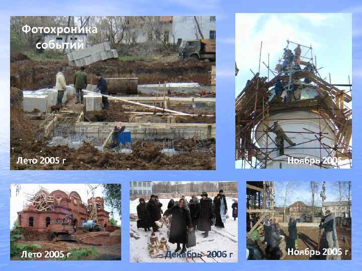 Фотохроника событий Лето 2005 г Ноябрь 2005 г Декабрь 2006 г Ноябрь 2005 г
