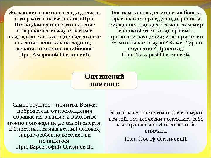 Желающие спастись всегда должны содержать в памяти слова Прп. Петра Дамаскина, что спасение совершается