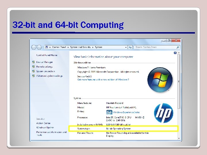 32 -bit and 64 -bit Computing 