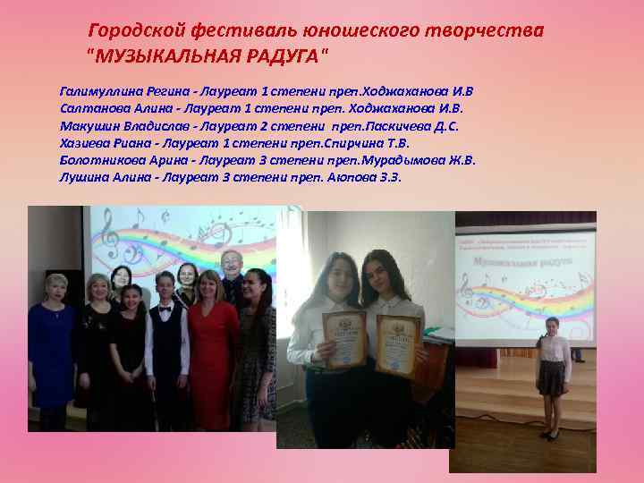  Городской фестиваль юношеского творчества 