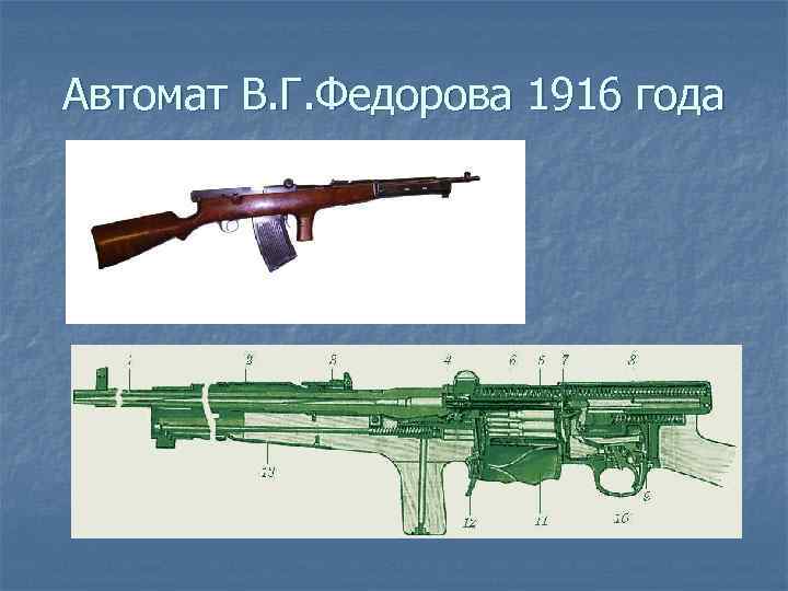 Автомат В. Г. Федорова 1916 года 