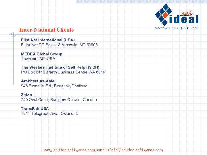 Inter-National Clients Flint Net International (USA) FLInt Net PO Box 113 Missoula, MT 59806