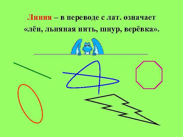 Линия – в переводе с лат. означает «лён, льняная нить, шнур, верёвка» . 