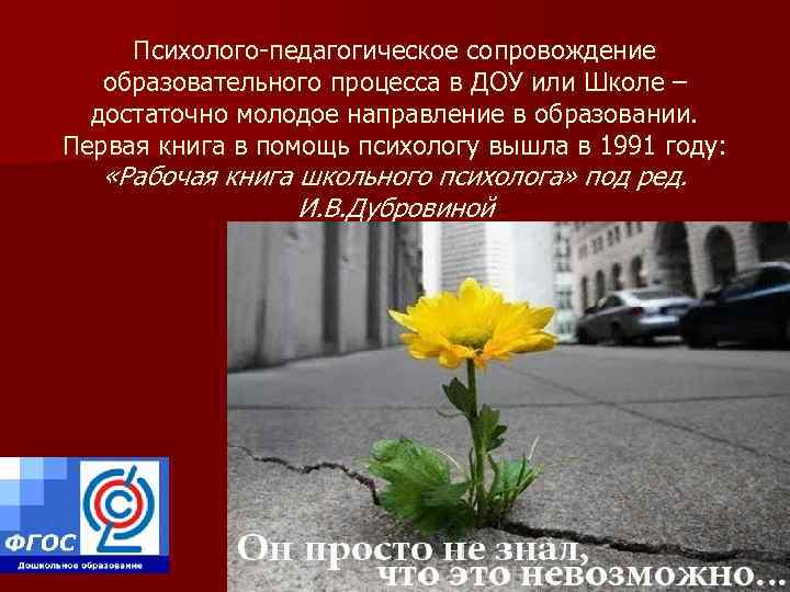 Психолого-педагогическое сопровождение образовательного процесса в ДОУ или Школе – достаточно молодое направление в образовании.