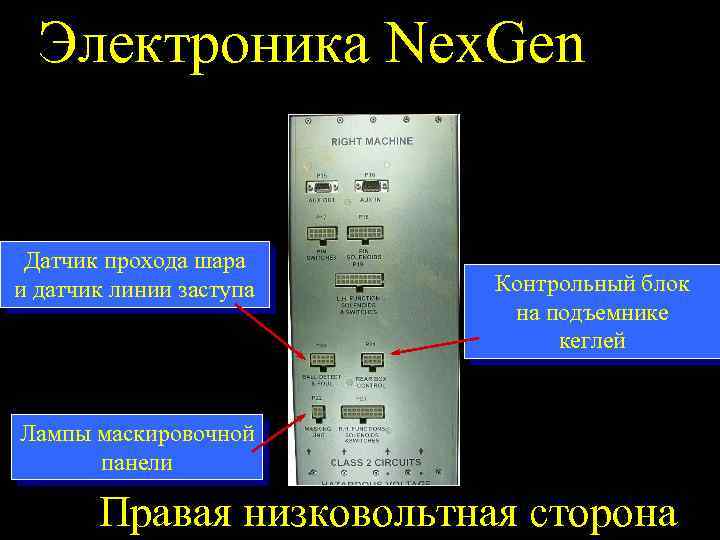 Электроника Nex. Gen Датчик прохода шара и датчик линии заступа Контрольный блок на подъемнике