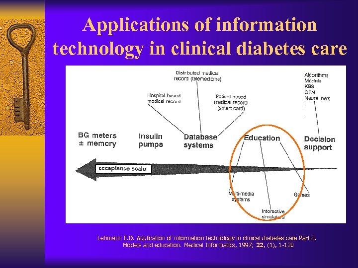 Applications of information technology in clinical diabetes care Lehmann E. D. Application of information