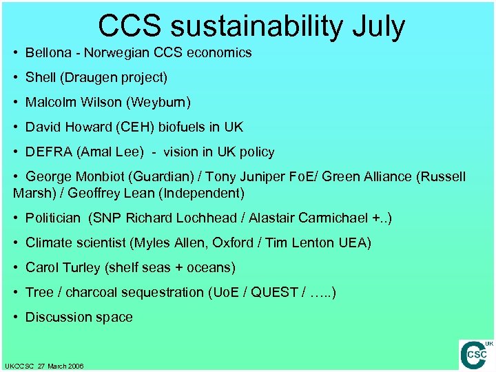 CCS sustainability July • Bellona - Norwegian CCS economics • Shell (Draugen project) •
