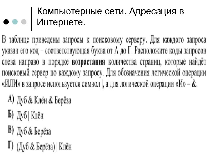 Компьютерные сети. Адресация в Интернете. 