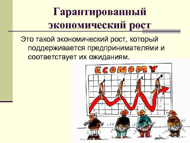 Гарантированный экономический рост Это такой экономический рост, который поддерживается предпринимателями и соответствует их ожиданиям.