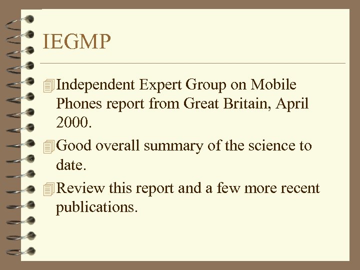 IEGMP 4 Independent Expert Group on Mobile Phones report from Great Britain, April 2000.