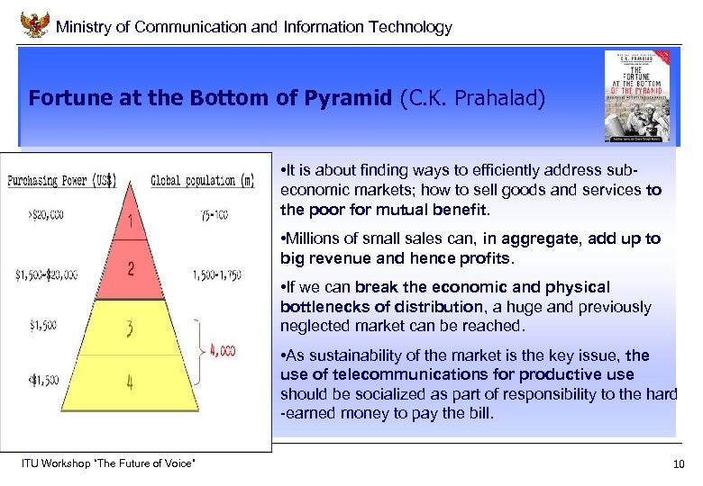 Ministry of Communication and Information Technology Fortune at the Bottom of Pyramid (C. K.