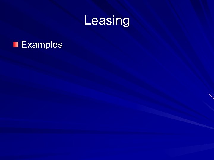 Leasing Examples 