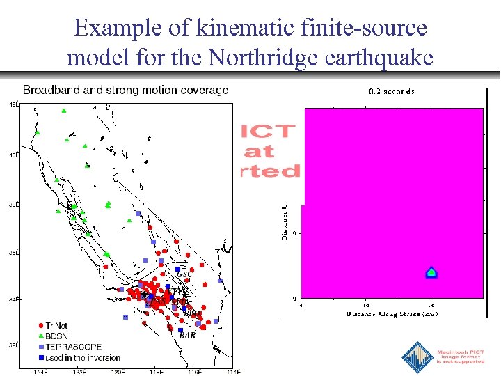 Example of kinematic finite-source model for the Northridge earthquake 